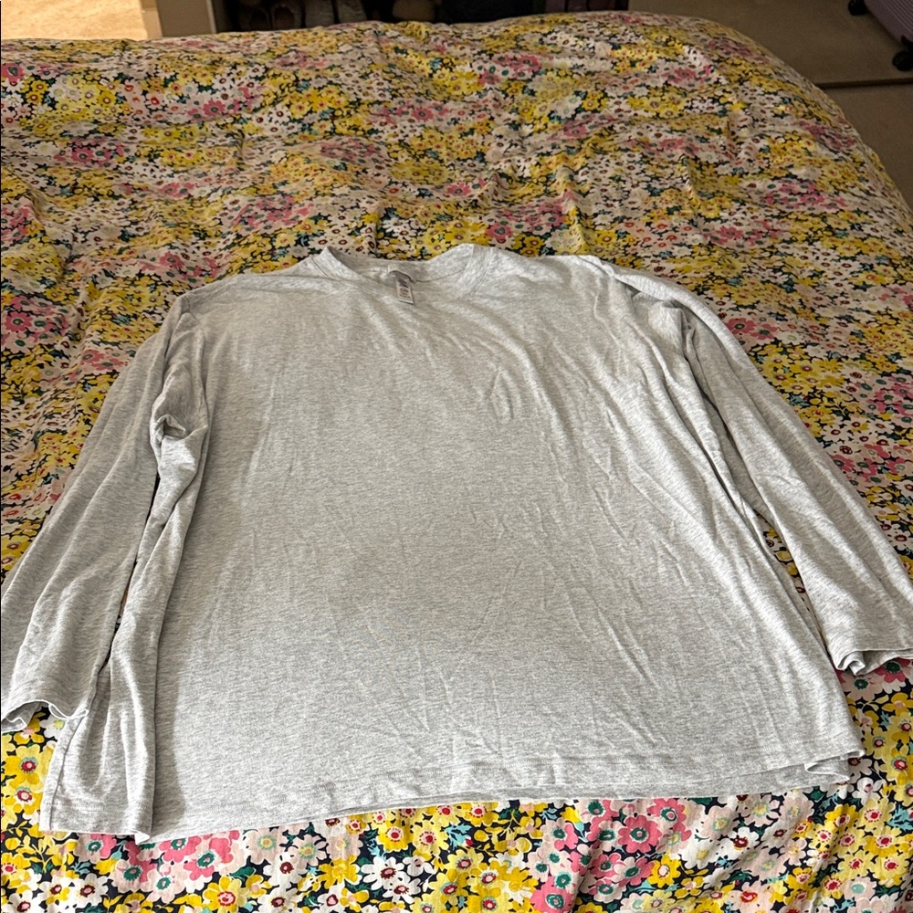Skims Gray Long Sleeve Shirt